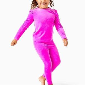 Lilly Pulitzer Hot Pink Velour Large Sweatsuit